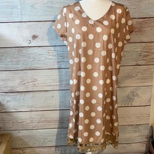 XXL MissLook V neck polka dot shift dress